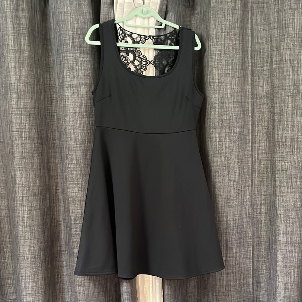 Torrid Black Dress with Back Lace Detail